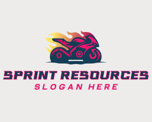 Flaming Racing Motorbike logo