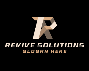 Contractor Builder Origami Letter R logo design