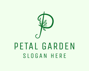 Natural Elegant Letter P logo design