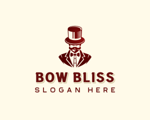 Mustache Hat Gentleman logo design