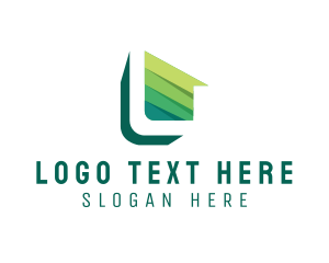 Eco Home Realtor Letter L logo