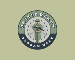 Military Soldier Infantry logo design