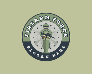 Military Soldier Infantry logo design