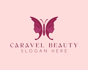 Beauty Butterfly Face logo design