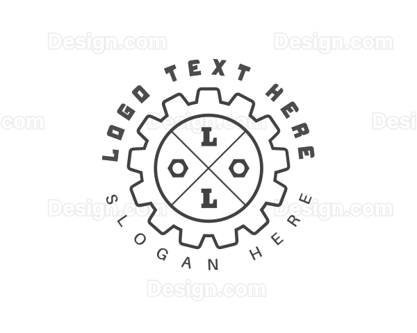 Mechanical Wheel Gear Logo