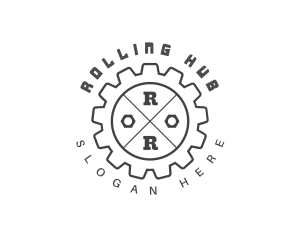 Mechanical Wheel Gear logo design