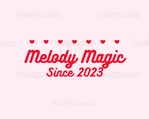 Lovely Heart Text Logo
