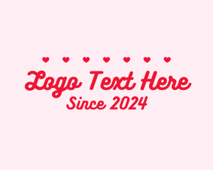 Lovely Heart Text logo