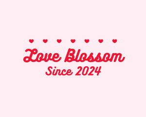 Lovely Heart Text logo design