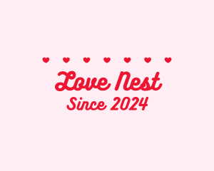 Lovely Heart Text logo design