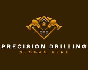 Construction Drill Renovation logo design