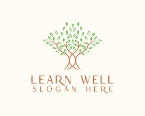 Organic Wellness Tree logo design