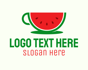 Watermelon Drink Cup Logo