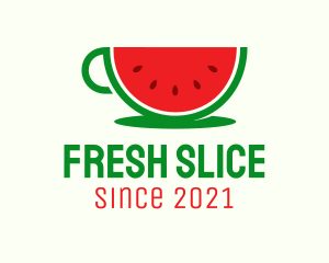 Watermelon Drink Cup logo design