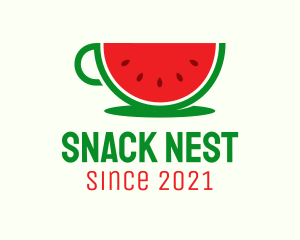 Watermelon Drink Cup logo design