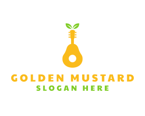 Leaf Pear Guitar logo design