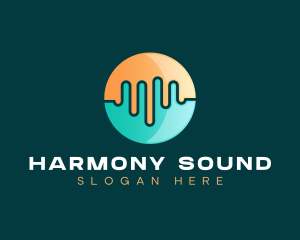 Clean Sound Wave logo design