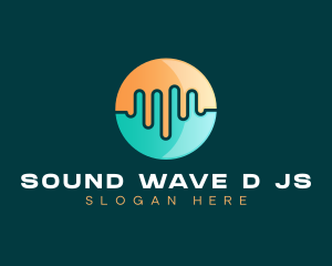 Clean Sound Wave logo design