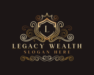 Luxury Wave Crest logo design