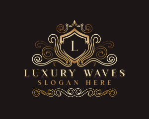 Luxury Wave Crest logo design