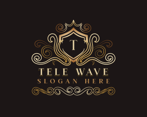 Luxury Wave Crest logo design