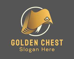 Golden Book Circle Fish logo design