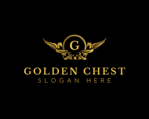 Golden Pegasus Crest logo design