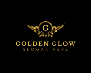 Golden Pegasus Crest logo design