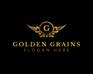 Golden Pegasus Crest logo design