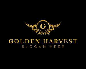 Golden Pegasus Crest logo design