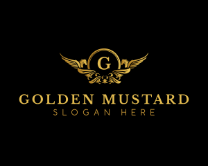 Golden Pegasus Crest logo design