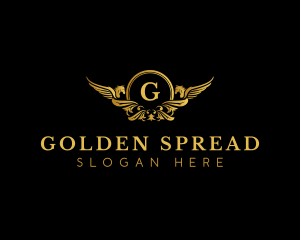 Golden Pegasus Crest logo design