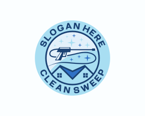 Pressure Washer Cleaning logo design