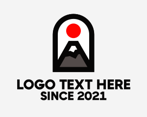 Volcano - Mount Fuji Arch Doorway logo design