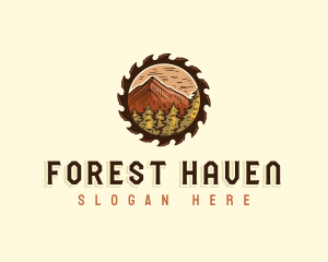 Mountain Forest Woodwork logo design