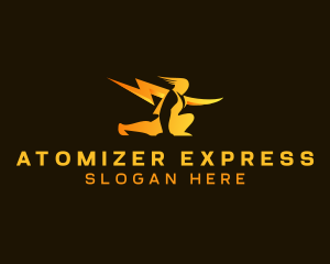 Lightning Express Human  logo design