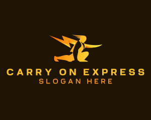 Lightning Express Human  logo design