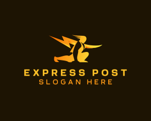 Lightning Express Human  logo design