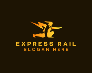 Lightning Express Human  logo design