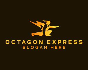 Lightning Express Human  logo design