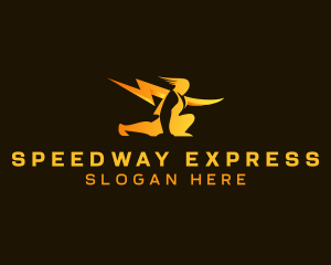 Lightning Express Human  logo design