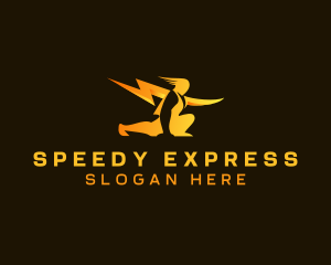 Lightning Express Human  logo design