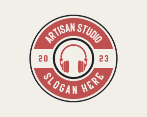 Music Studio Headphones logo design