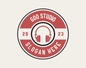 Music Studio Headphones logo design