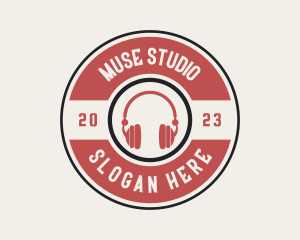 Music Studio Headphones logo design