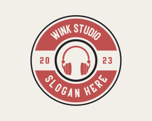 Music Studio Headphones logo design