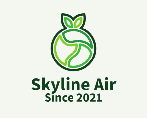 Green Outline Fruit  logo