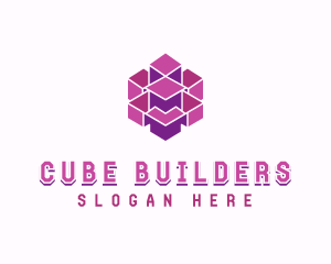 3D Cube Artificial Intelligence logo design