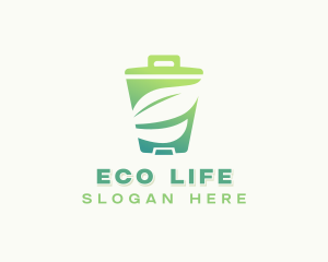 Eco Garbage Trash logo design