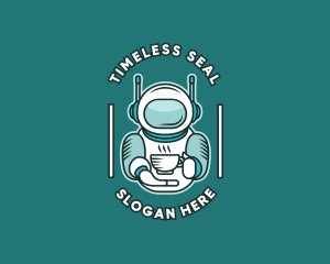 Spacesuit Coffee Cafe logo design